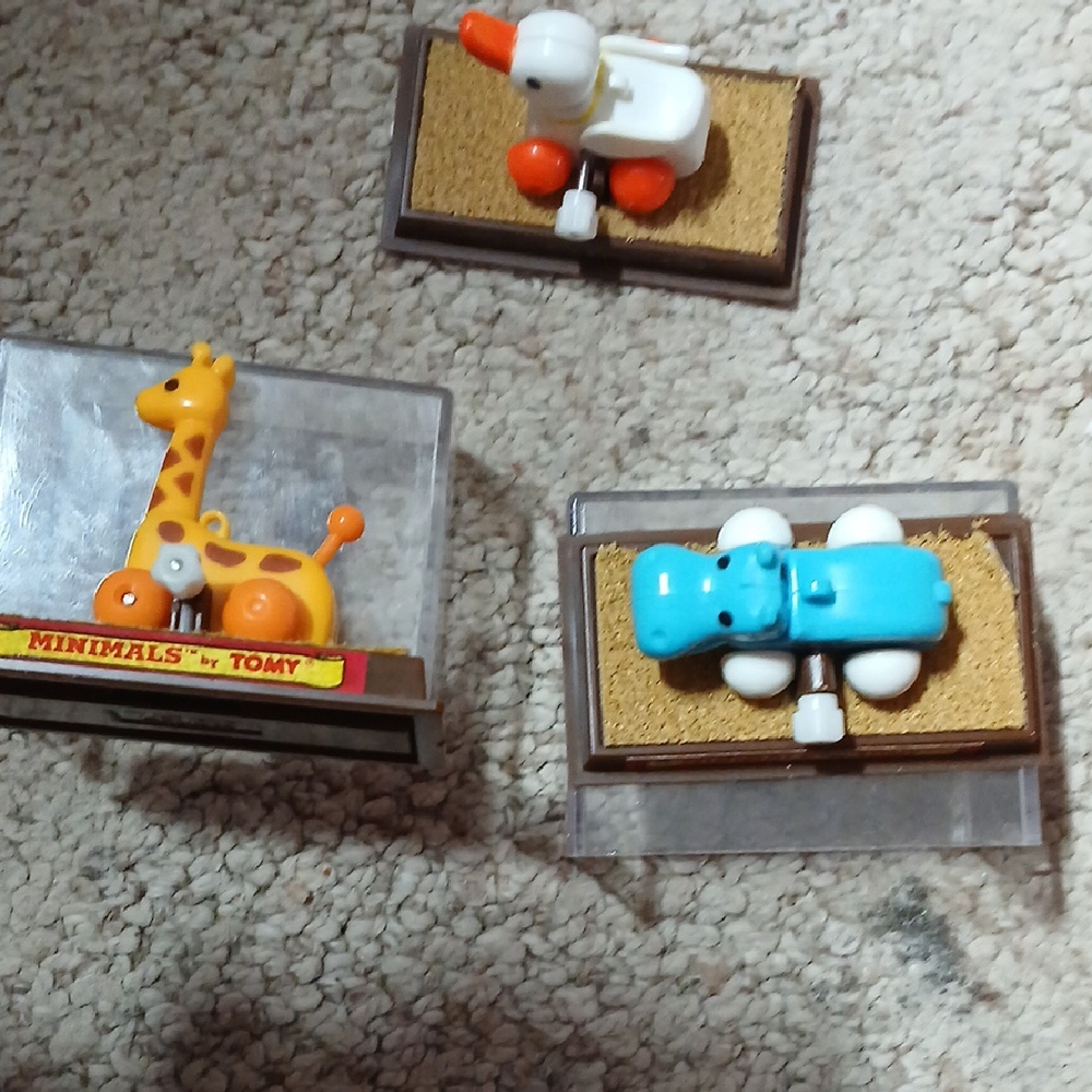 Minimals Kids Toy Set - Giraffe, Hippo, and Duck